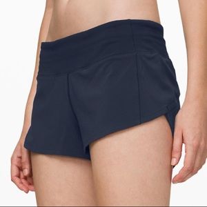 Lululemon Speed Up Low Rise Lined Short 2.5” Navy